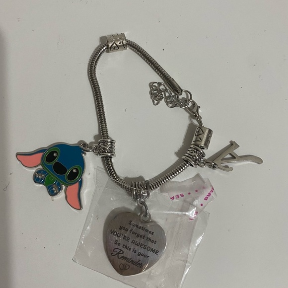 Stitch Bracelet with Initial Letter, Gifts for Sister, daughter, best friend - Picture 2 of 2